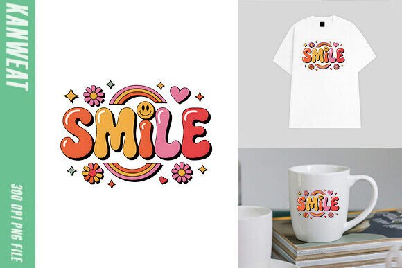 Download SMILE Retro Groovy Text - Groovy text Collection