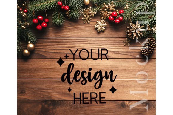 Download Christmas Wood Flatlay Backdrop - Premium Resources