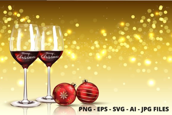 Download Christmas Wineglass Vector Illustrations - Illustrations Collection