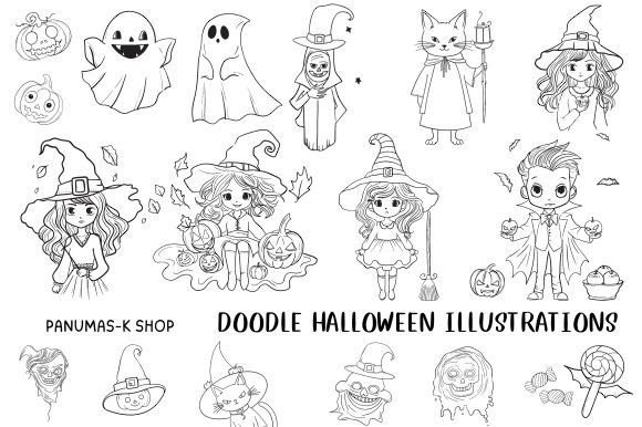 Download Doodle Halloween Illustrations - Illustrations Collection