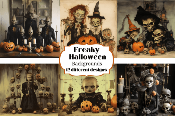 Download Freaky Halloween Illustrations Backgroun - Illustrations Collection