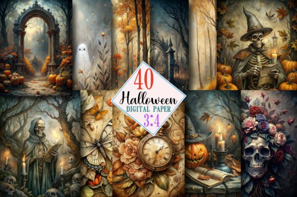 Download Halloween Printables for Junk Journals, - Halloween printable Collection