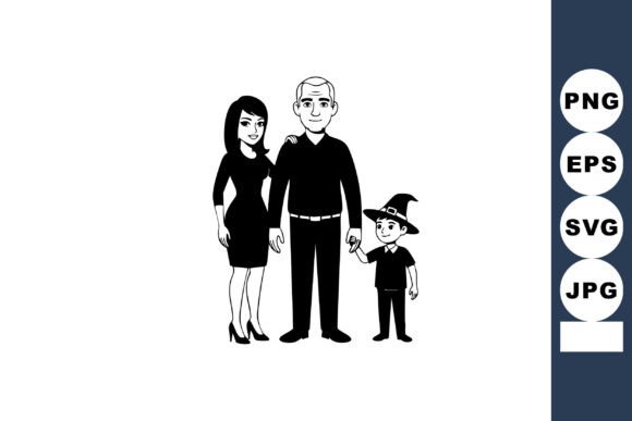 Download Family Holding Hands with Child in Witch - Family Collection