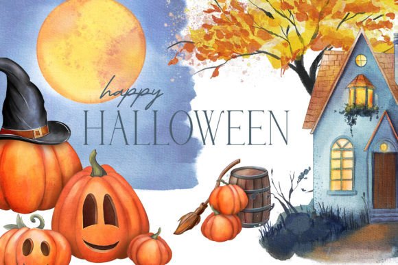Download Watercolor Halloween Illustrations - Illustrations Collection