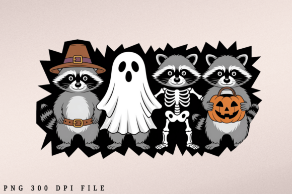 Download Cute Raccoon Halloween PNG Clipart - Premium Resources