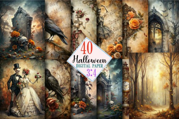 Download Halloween Printables for Junk Journals, - Halloween printable Collection